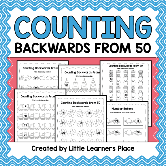 Counting Backwards From 50 | Math Worksheets, Number Before