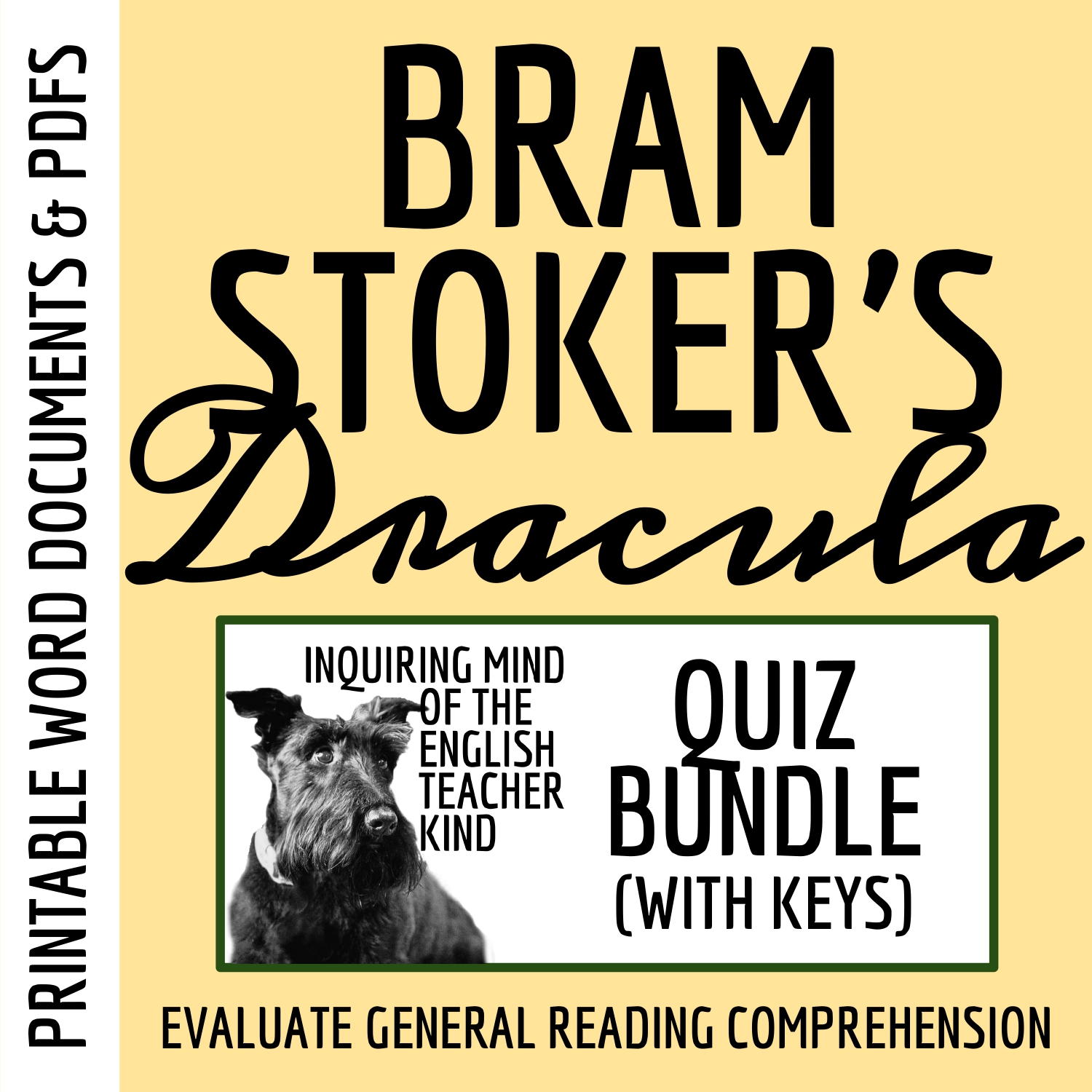 Dracula by Bram Stoker Quiz and Answer Key Bundle