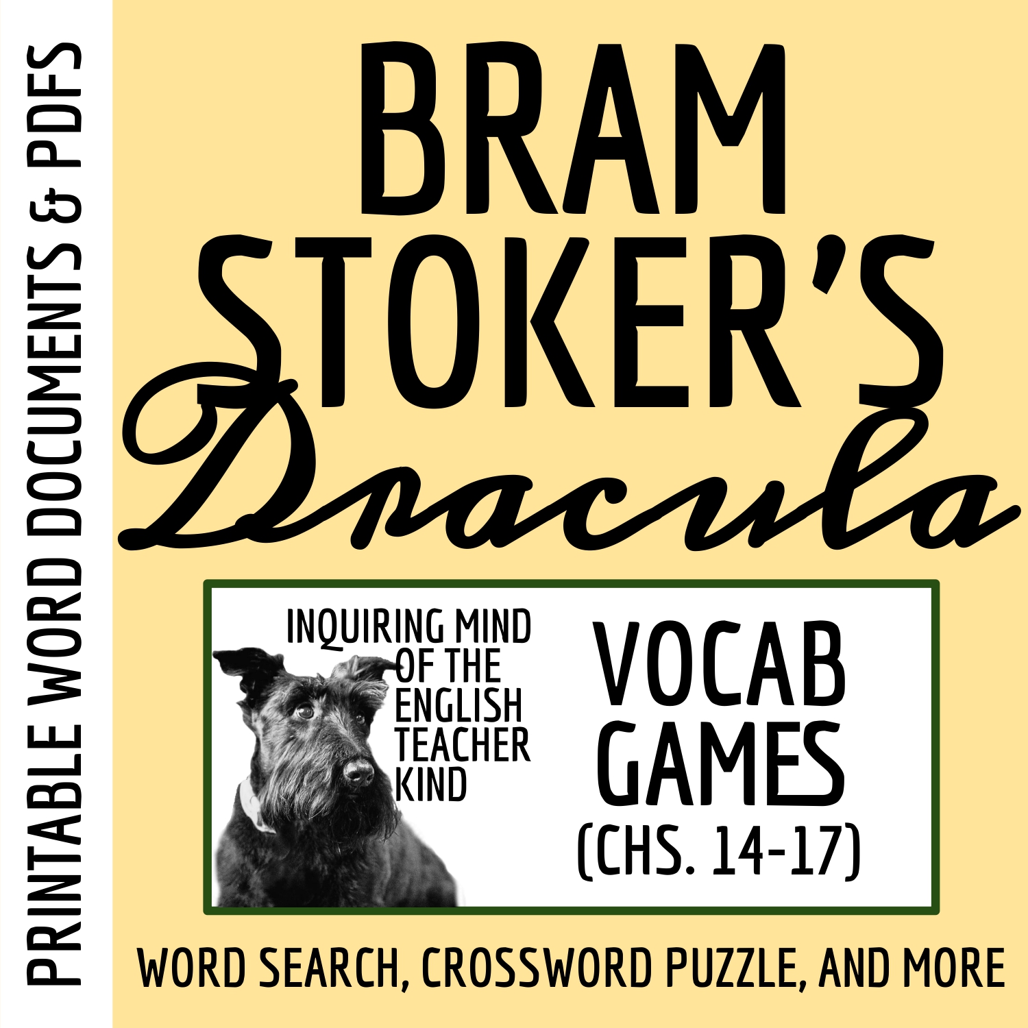 Dracula by Bram Stoker Chapters 14-17 Vocabulary Games for High School