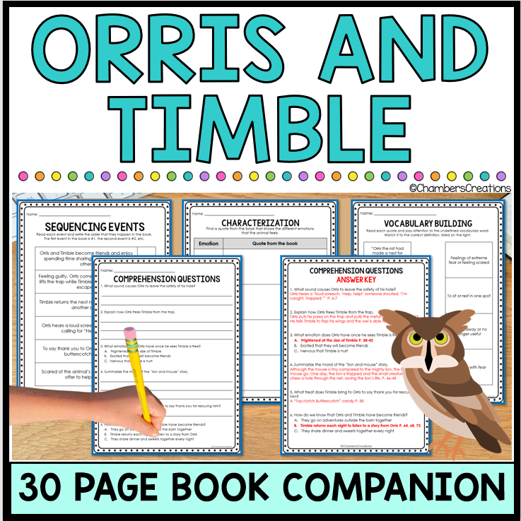 Orris and Timble Book Companion Activities Kate DiCamillo