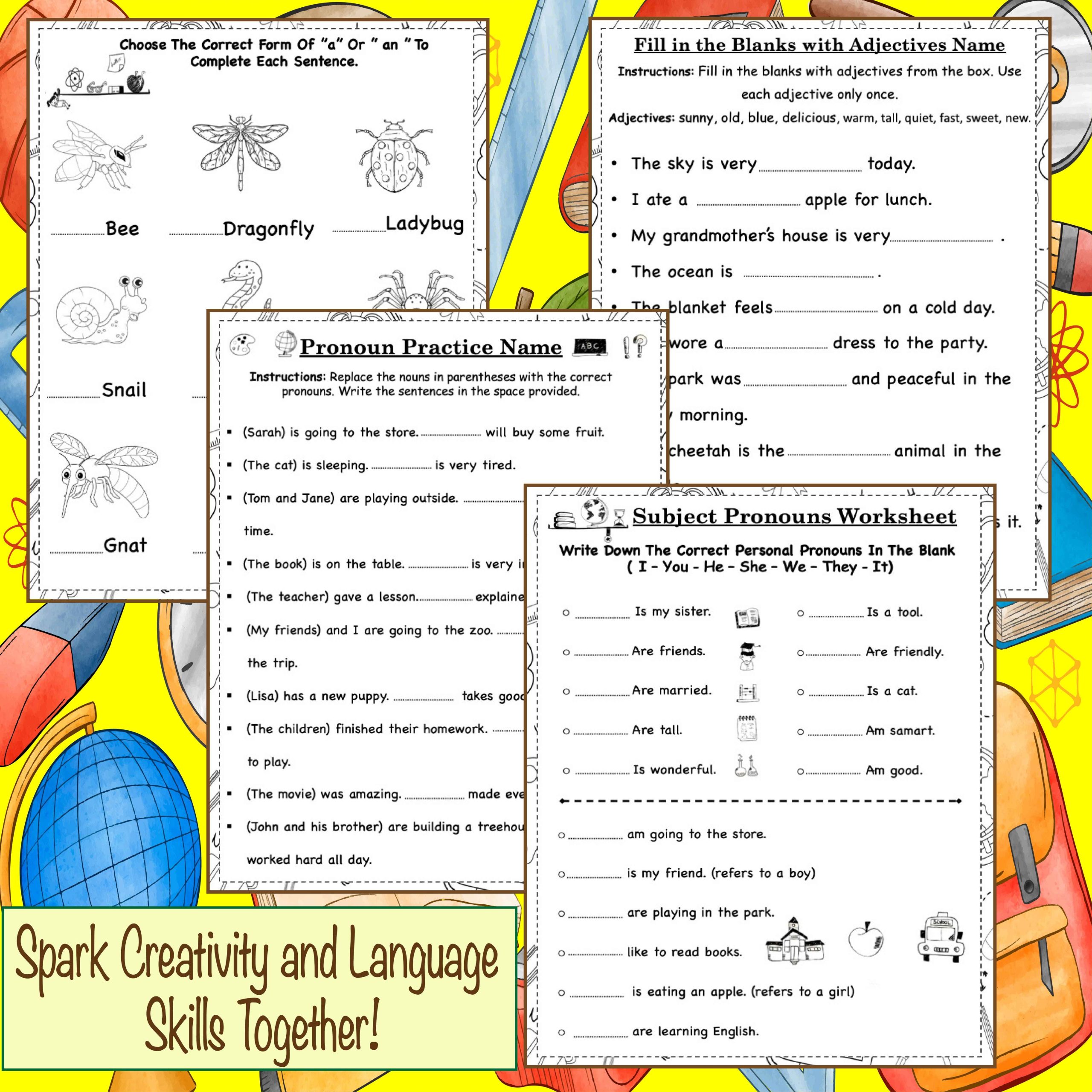 BrightMind English Activities Worksheets.