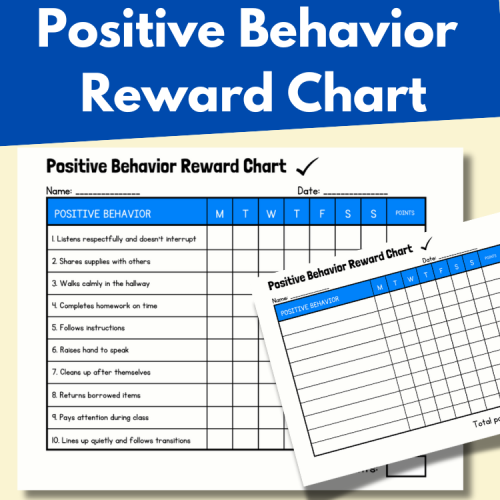 Positive Behavior Reward Chart for classroom management - Made By Teachers