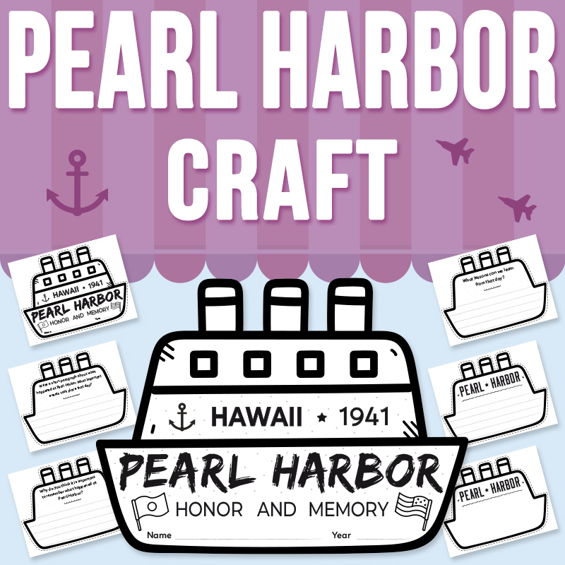 Pearl Harbor Craft and Reflective Writing Activity