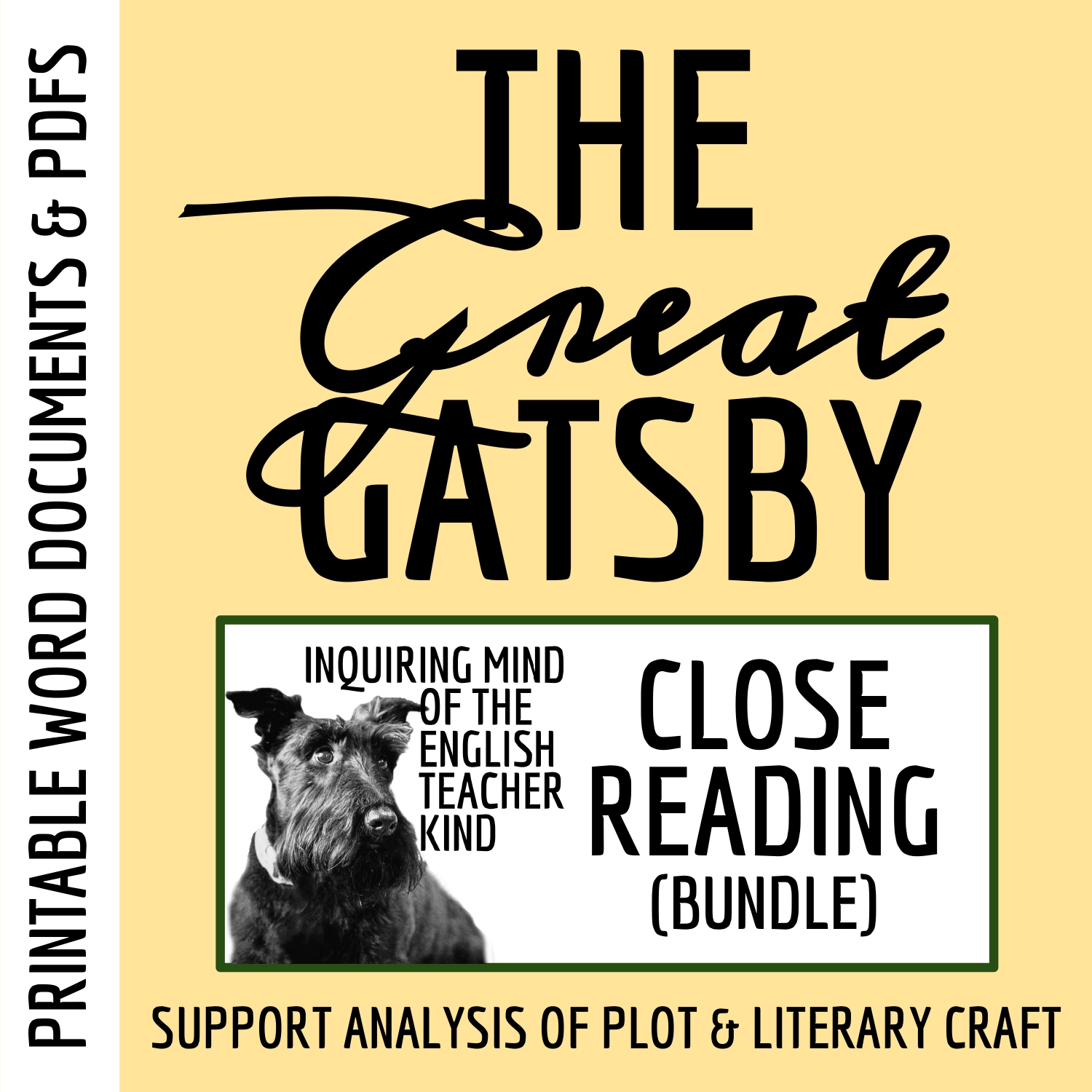 The Great Gatsby Close Reading Inference Worksheets for High School (Bundle)