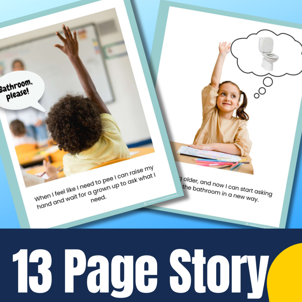 Asking to Go to the Bathroom Toilet Training Editable Social Story ...