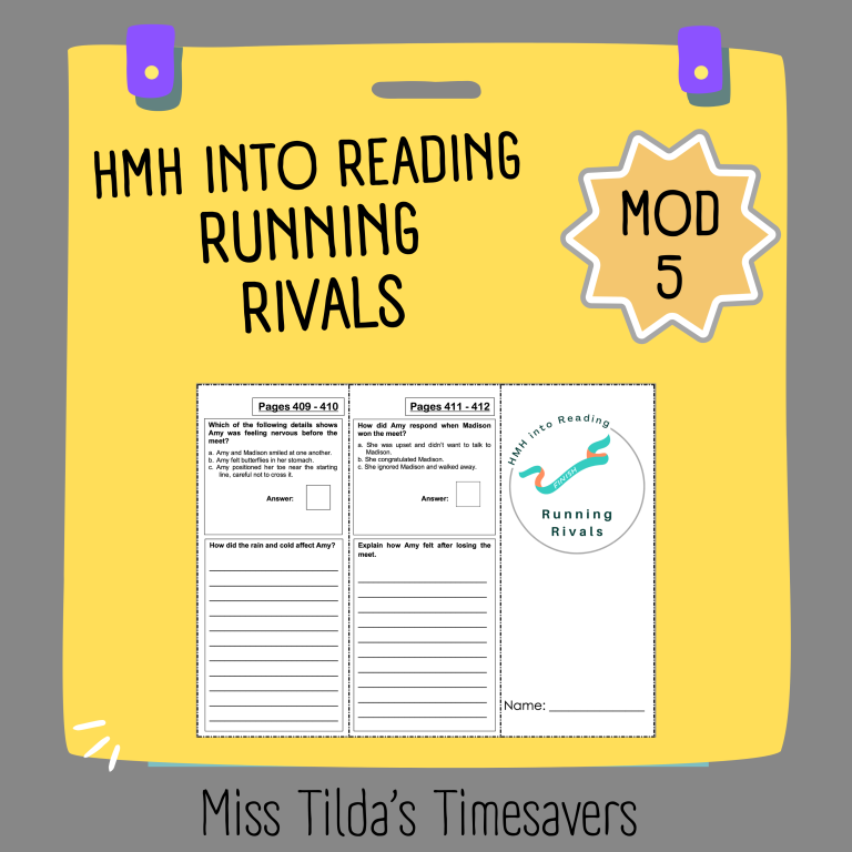 Running Rivals - Grade 3 HMH into Reading - Made By Teachers