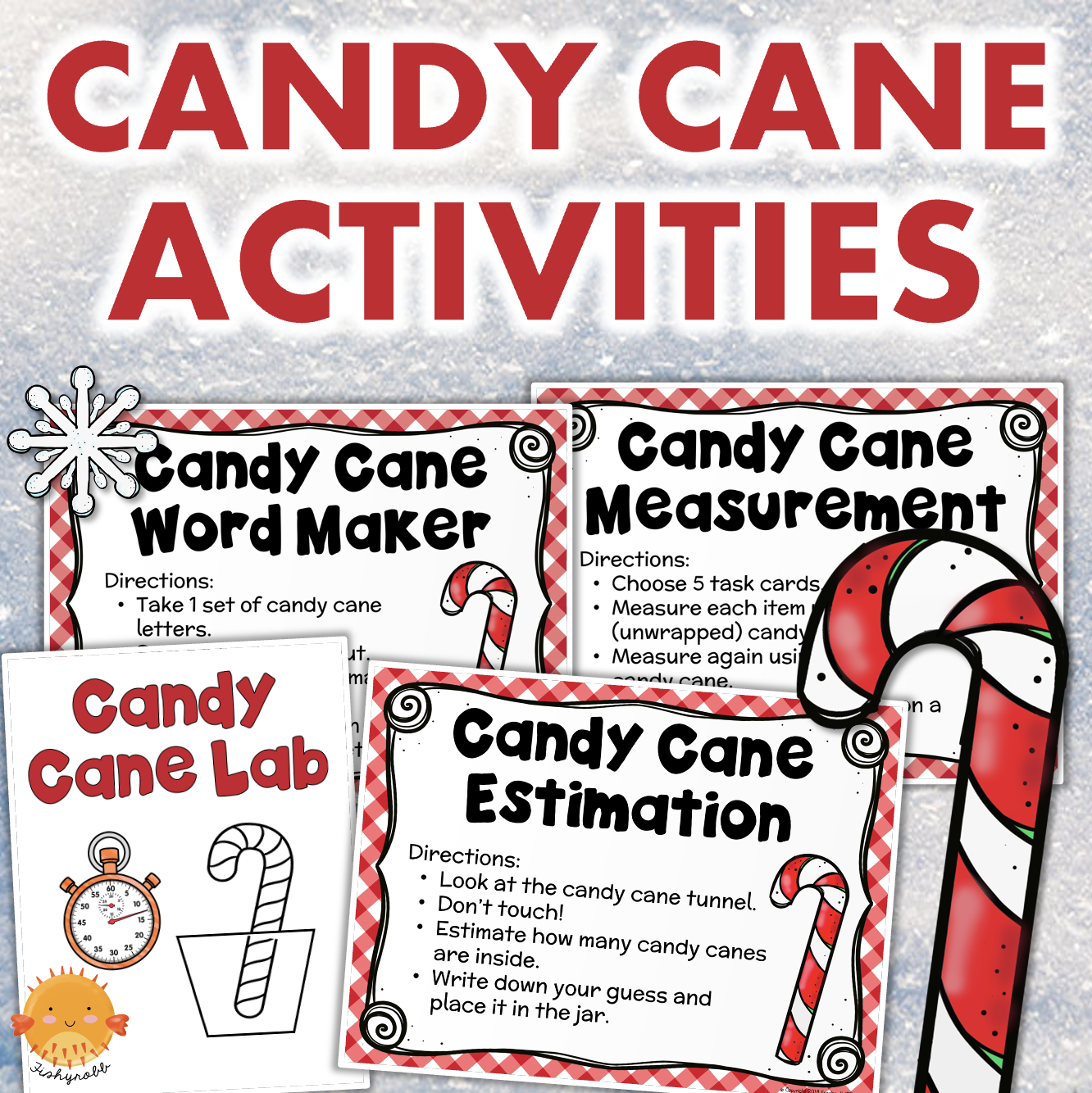 Candy Cane Activities Math Science Holiday Christmas Centers