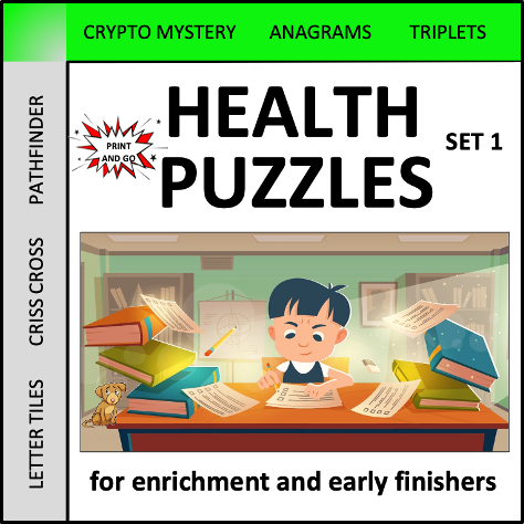 Health Puzzles: Set 1 - enrichment for early finishers