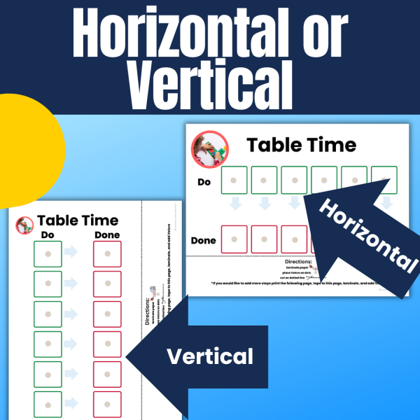 Table Time Visual Schedule Mini Activity Schedule for Table Work - Made ...
