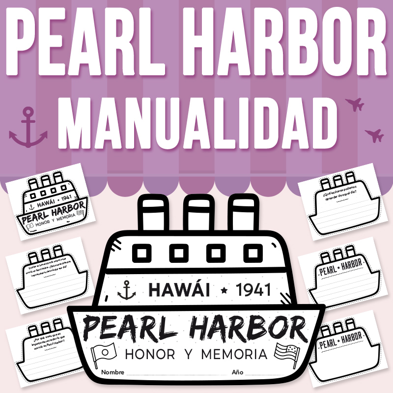Pearl Harbor Manualidad Actividad de Escritura Reflexiva
