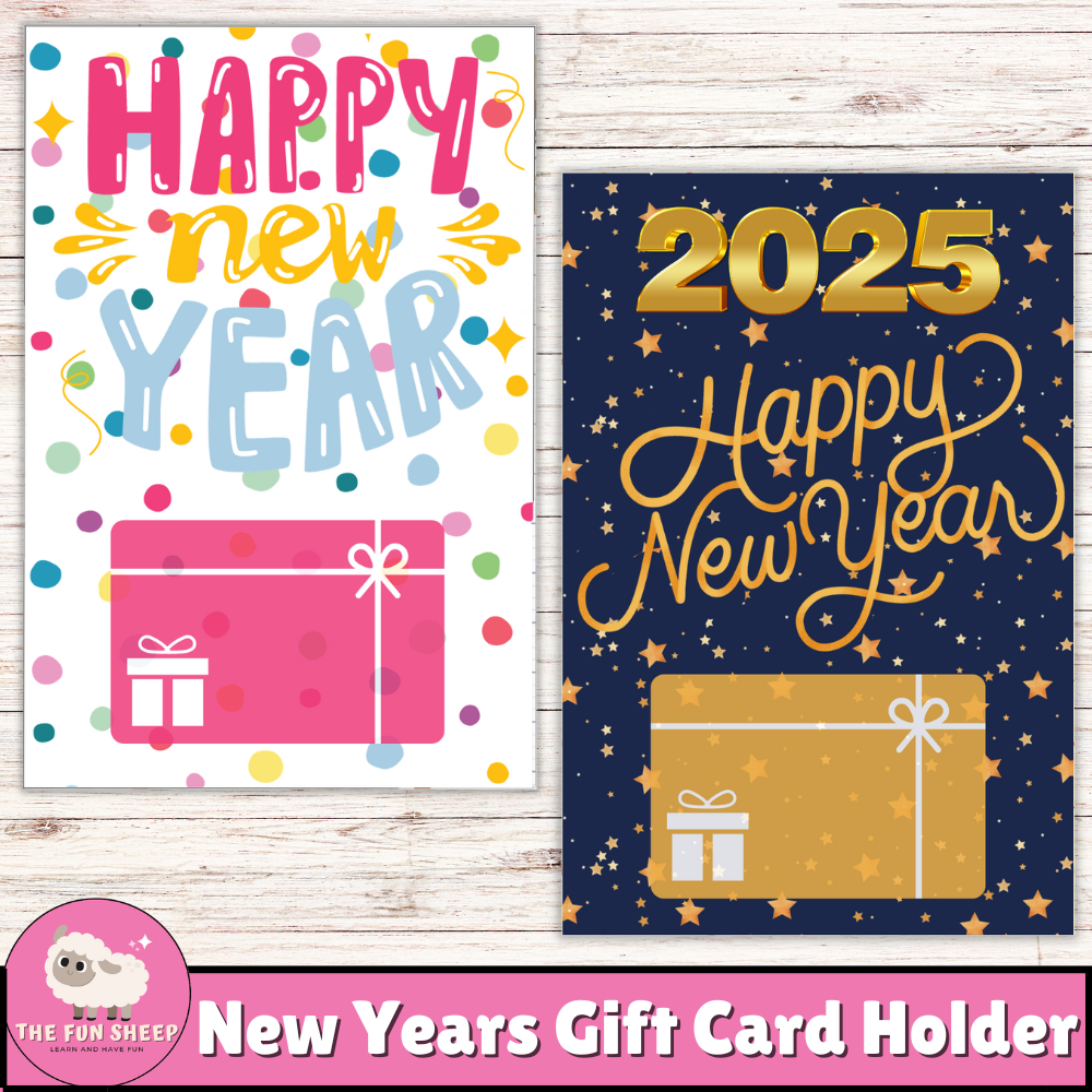 New Years Gift Card Holder| Happy New Year Printable Card for Teacher