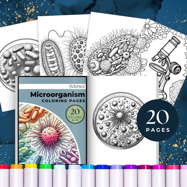 Science Coloring Pages for Adults Kids, Fun Science Grayscale Coloring