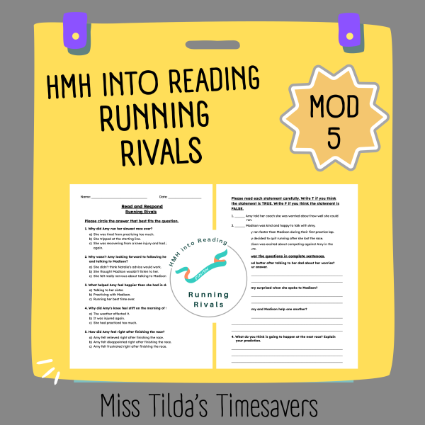 Running Rivals Girls Running Rivals - Grade 3 HMH into Reading - Made By Teachers