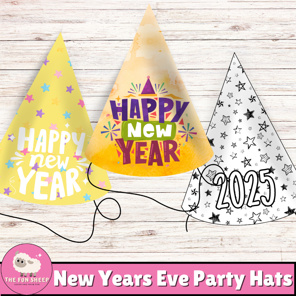 New Years Eve Party Hats | Easy New Year's Craft for Kids 2025 Paper Hats
