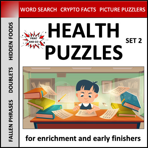 Health Puzzles: Set 2 - enrichment for early finishers