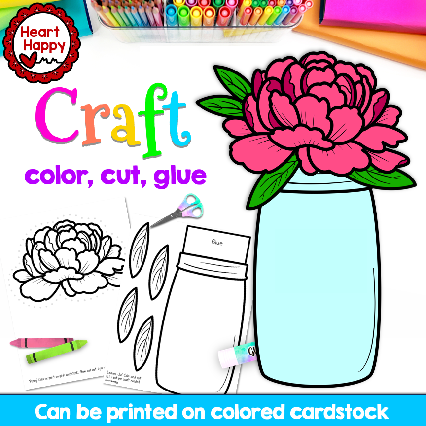 Indiana State Symbols | Peony Flower Craft | Spring
