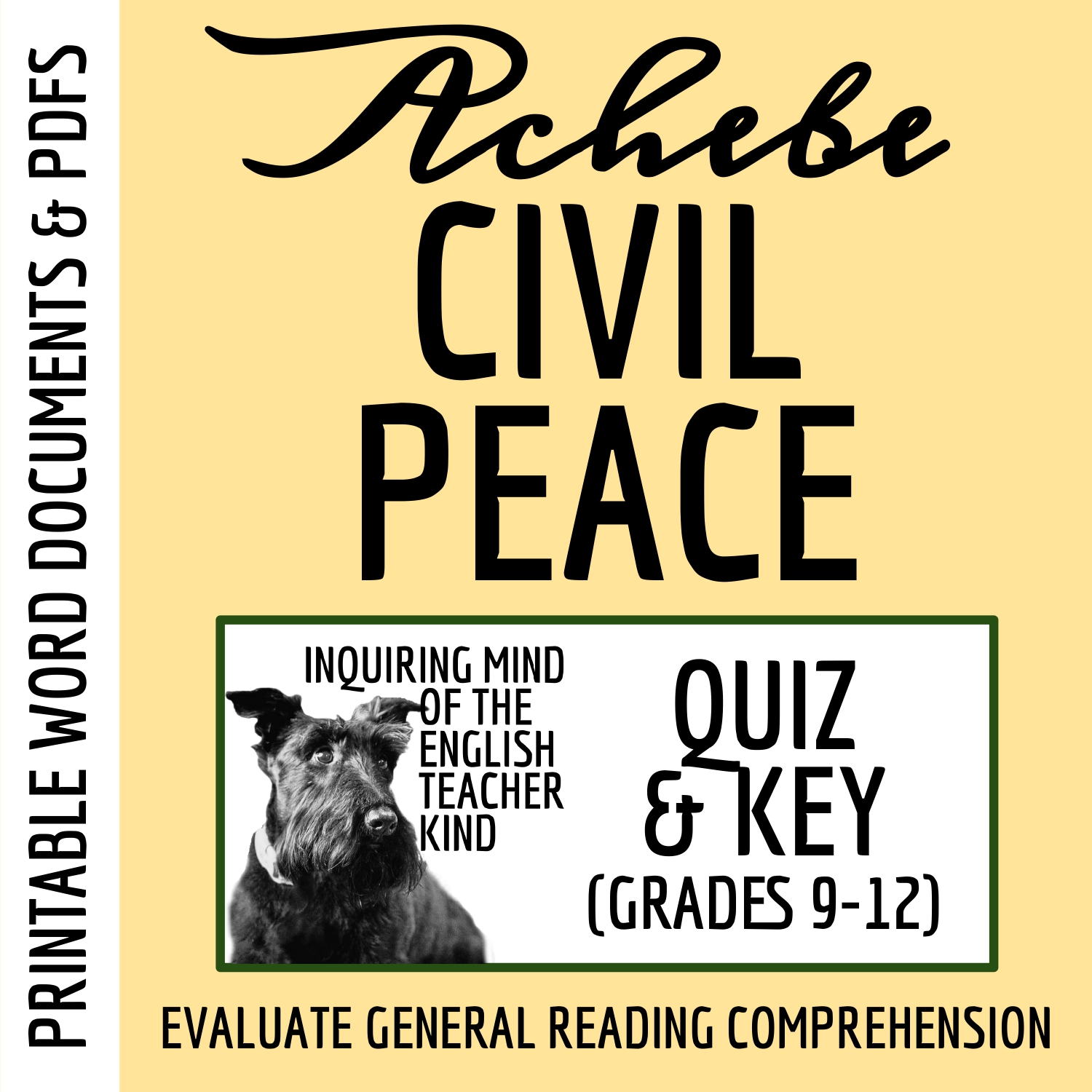 "Civil Peace" by Chinua Achebe Quiz and Answer Key for High School