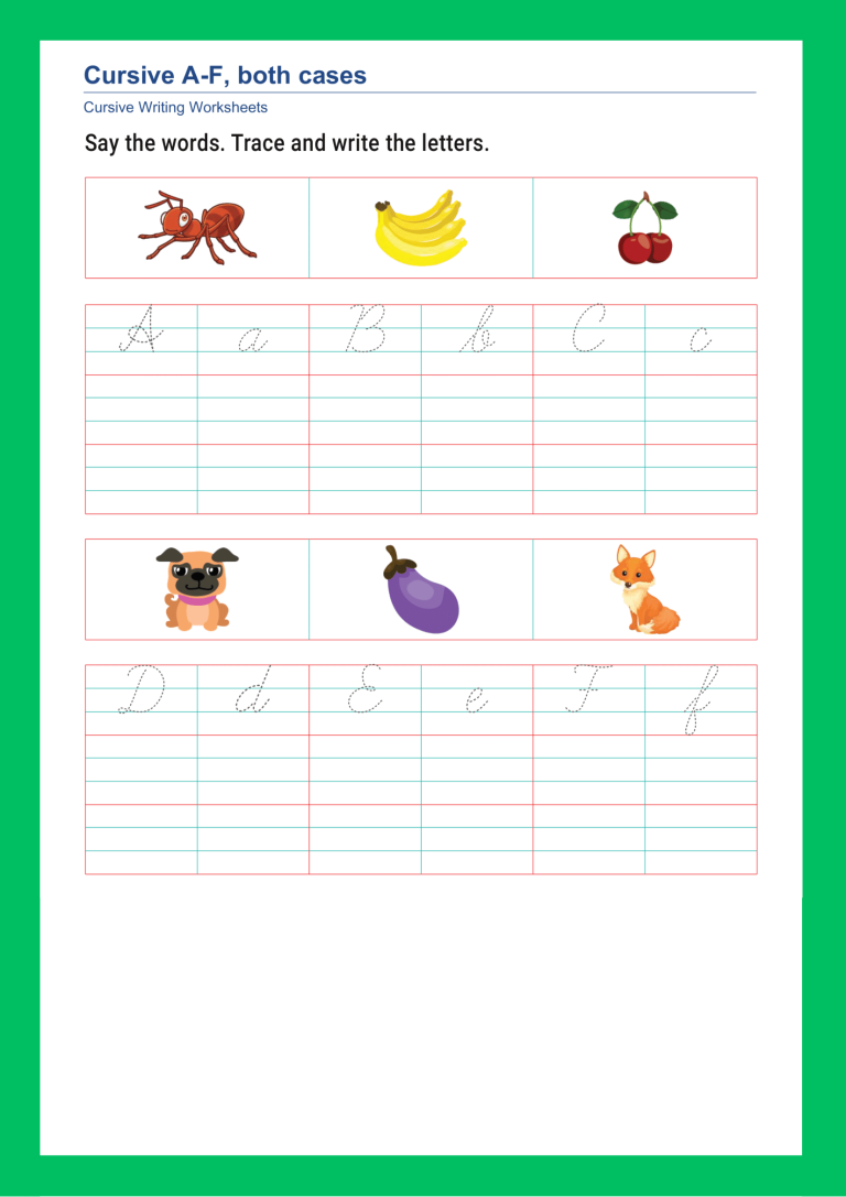 Cursive Writing Mastery: Complete Letter Practice Worksheets - Made By ...