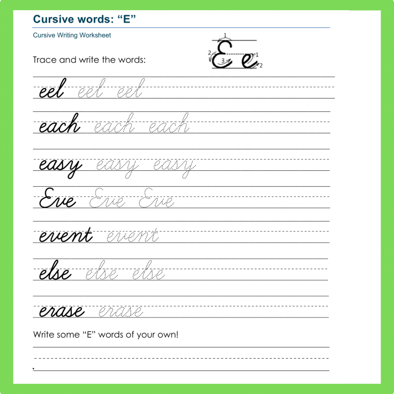 A to Z Cursive Words: Mastering Elegant Penmanship - Made By Teachers
