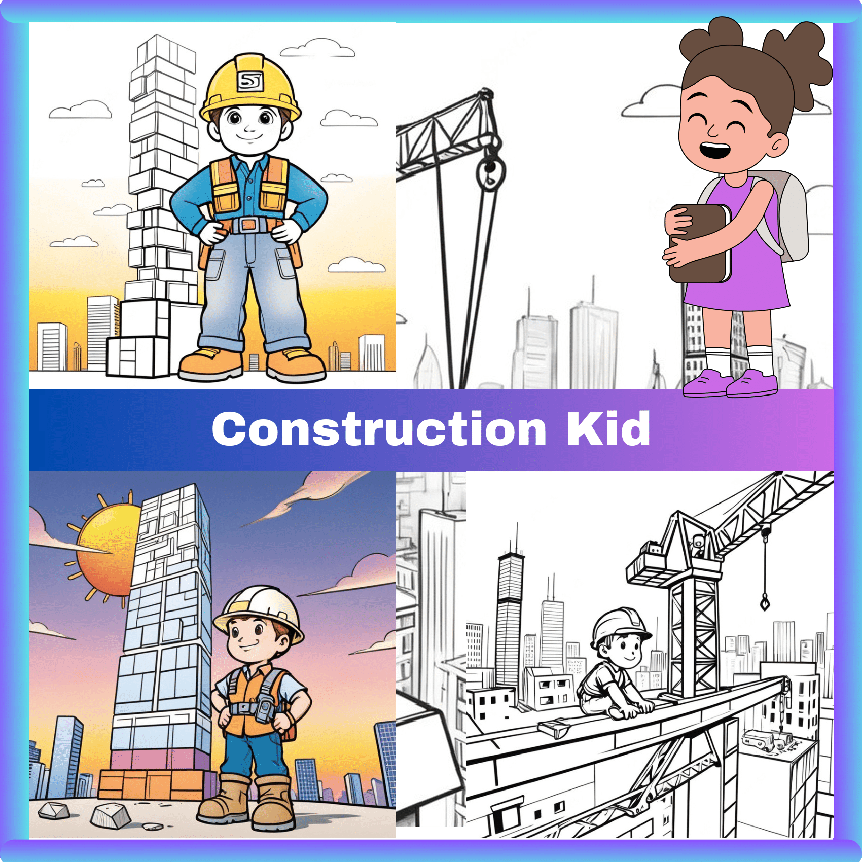 Construction Kid Coloring Pages: Building Creativity