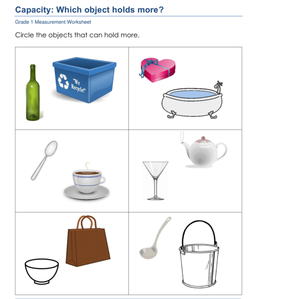 Exploring Capacity: Comparing Containers - Made By Teachers
