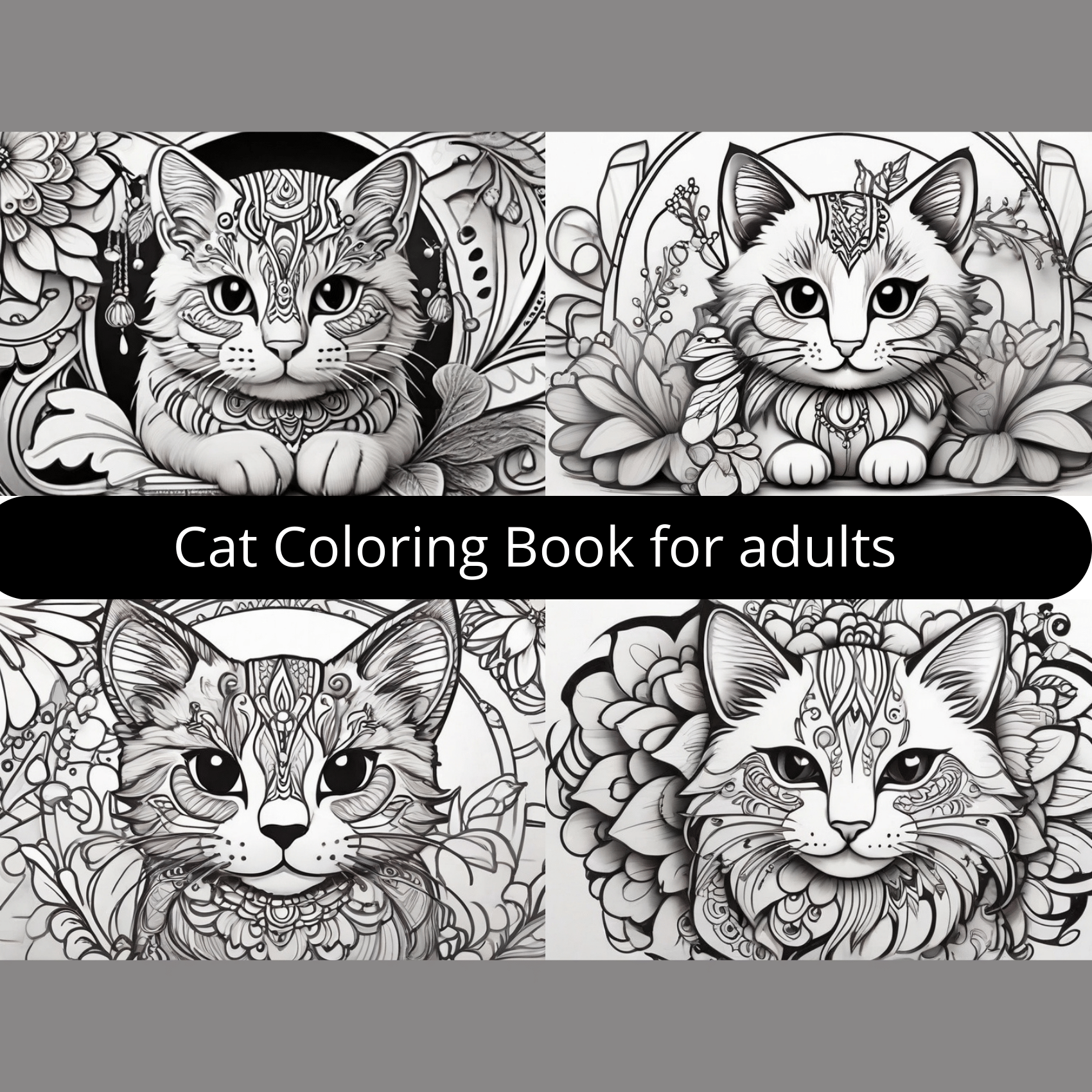 Cat Coloring Book for Adults: A Feline Escape