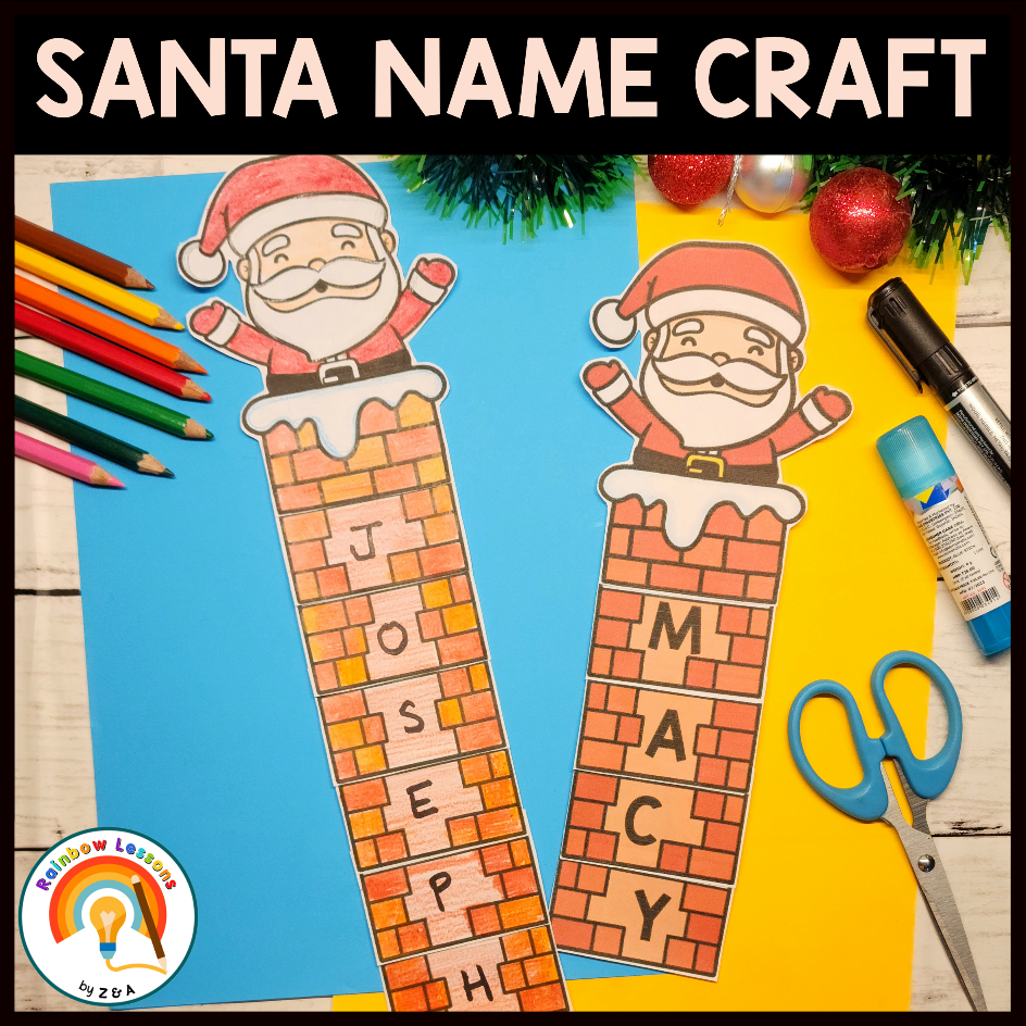 Christmas Name Craft | Christmas Name Activity | Santa Craft | Christmas Craft