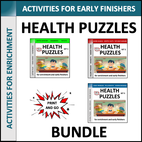 Health Puzzles Bundle - enrichment for early finishers