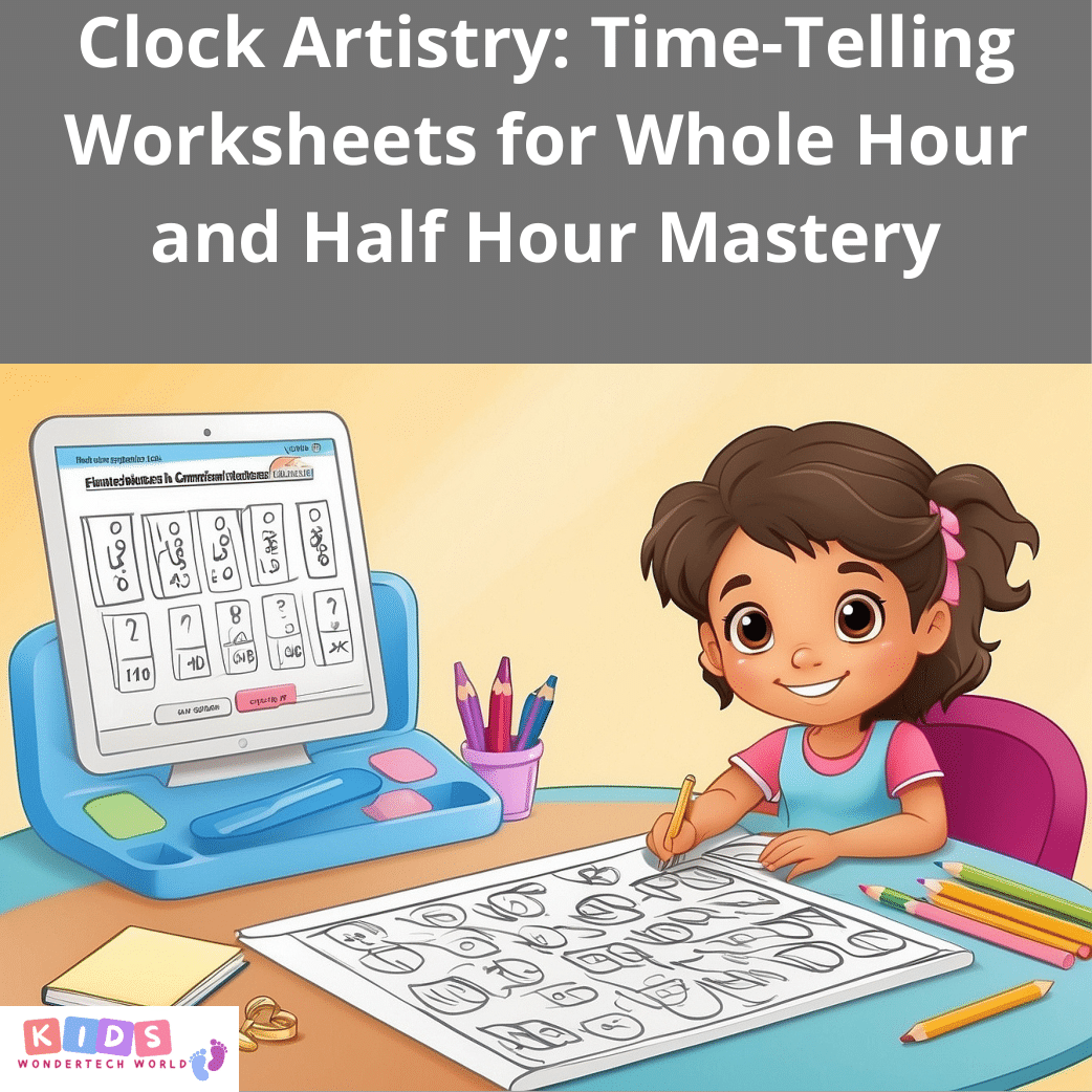 Clock Artistry: Time-Telling Worksheets for Grade 1