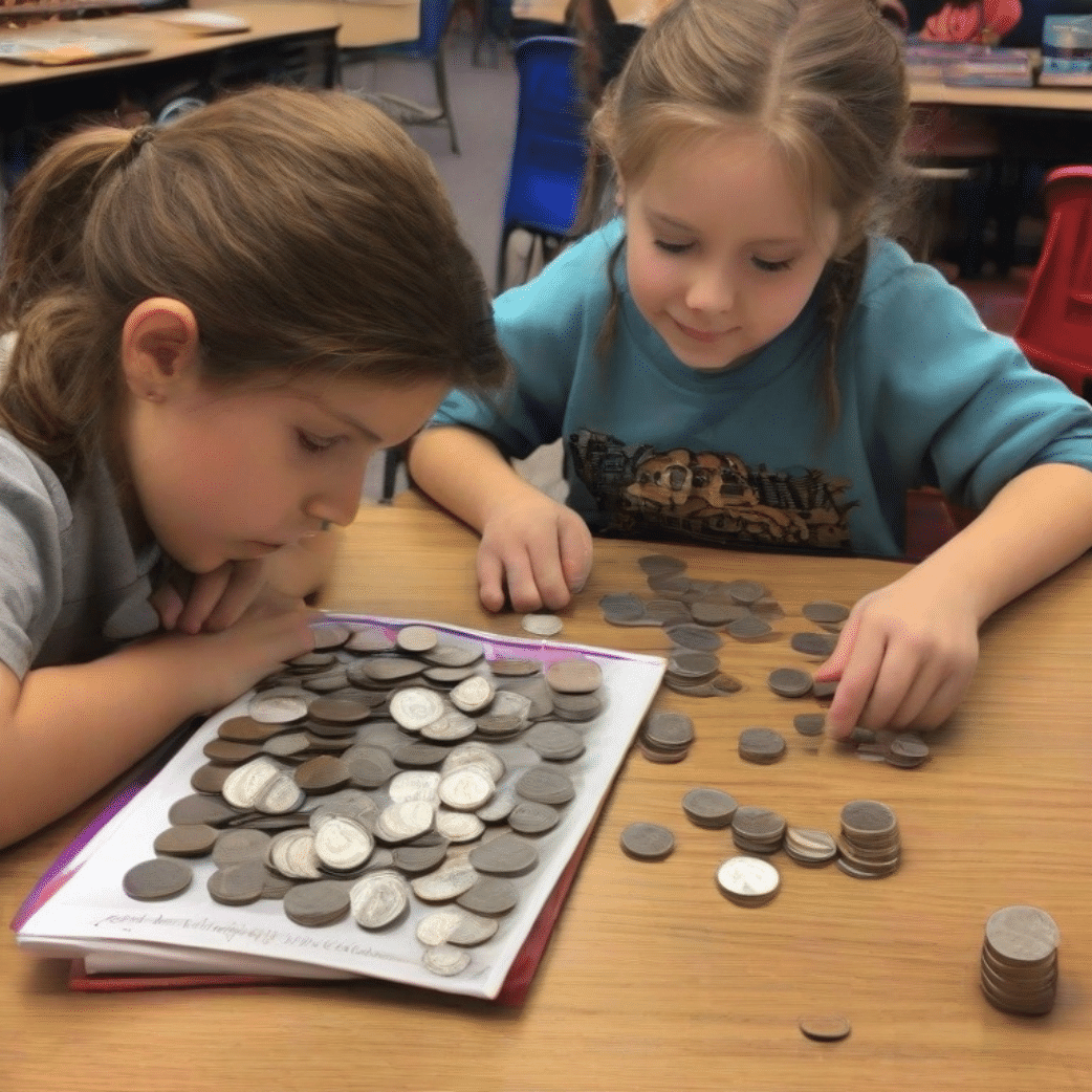 Quarters and Nickels: Coin Counting Math Worksheets