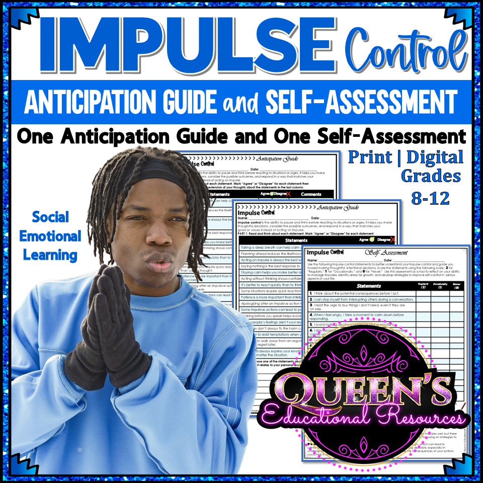 Impulse Control Anticipation Guide and Self-Assessment | Self-Control