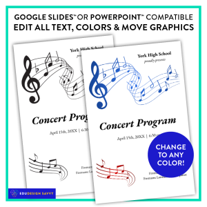 Musical Instruments Background Program Template Music Concert Program Template | Musical Performance Program Template ...