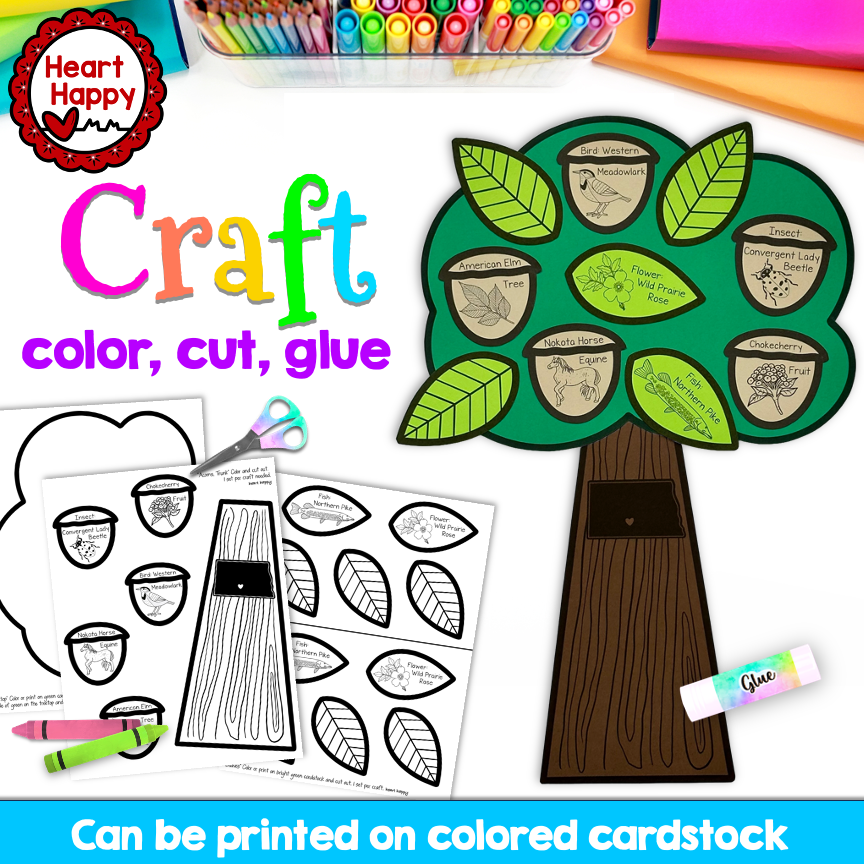North Dakota State Symbols Tree Craft