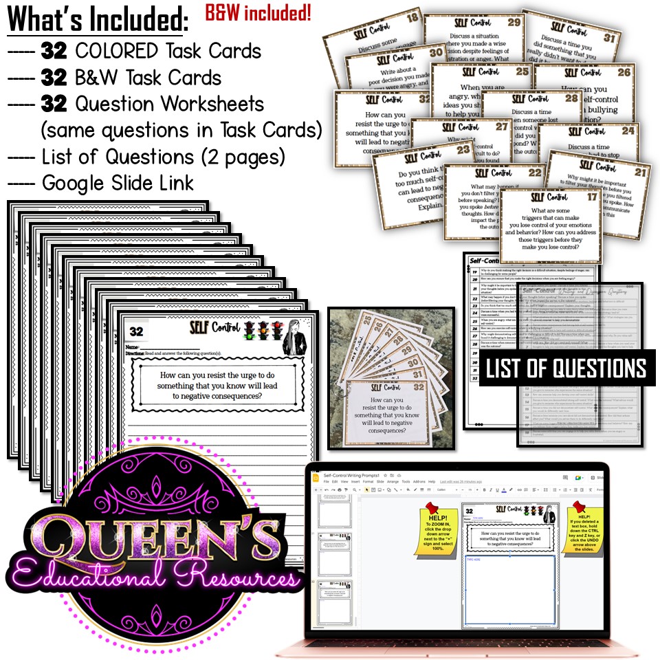 Self-Control Worksheets | Self-Control Activities | Self-Regulation ...