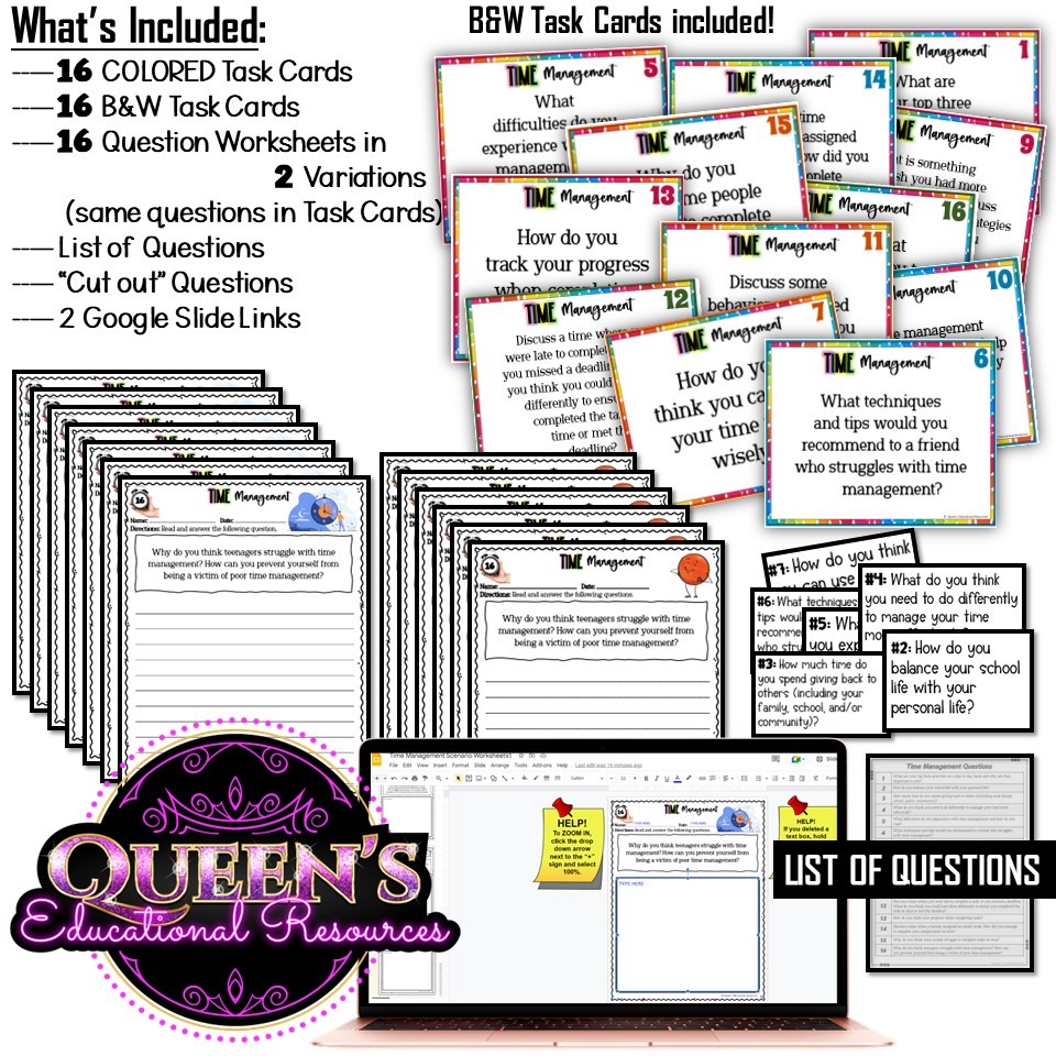 Executive Functioning Time Management and Self-Control Bundle - Made By ...