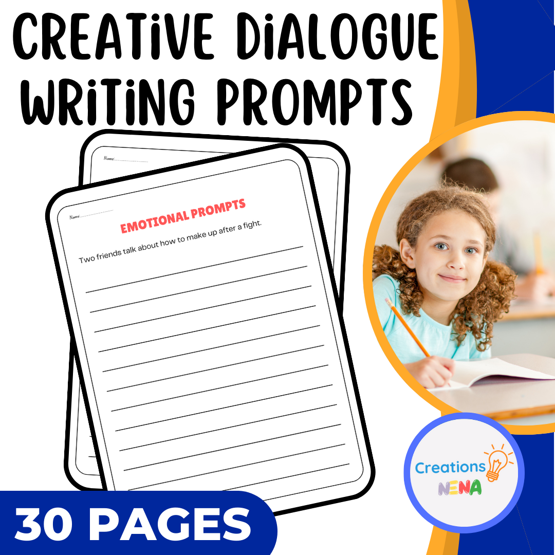 Dialogue Writing Prompts Worksheets.