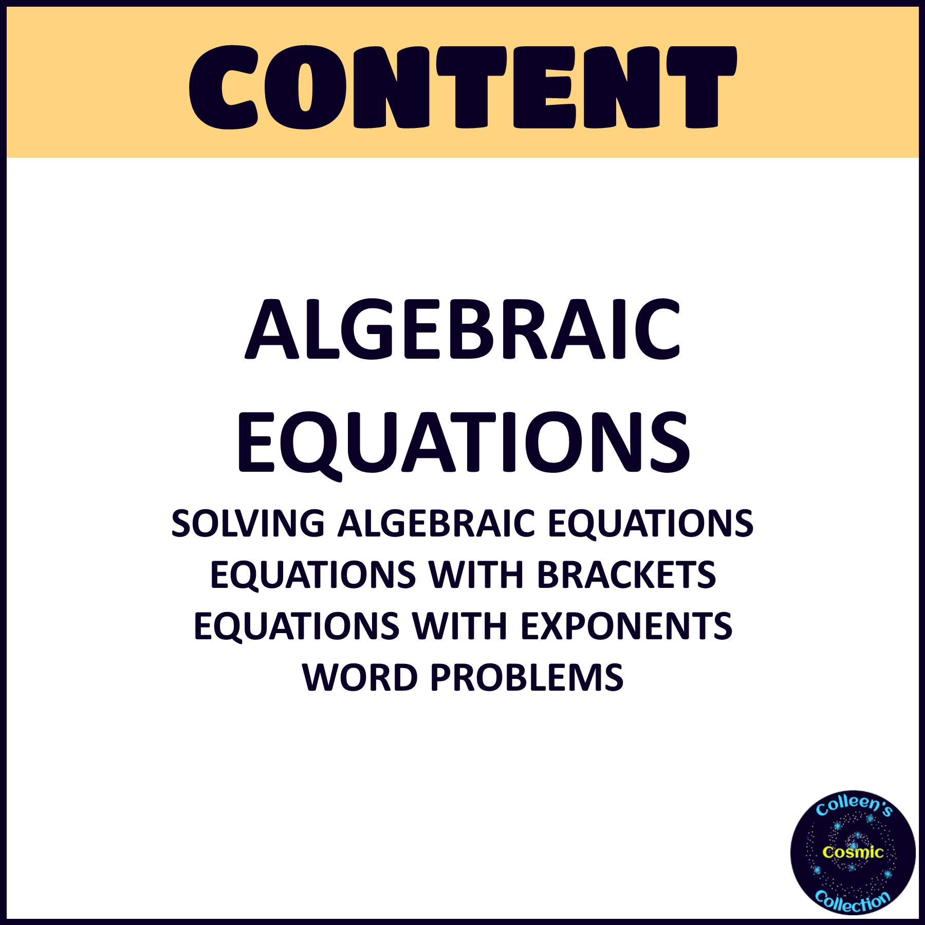 Grade 8 Maths Term 2 Algebraic Equations Section BUNDLE - CAPS | Made ...
