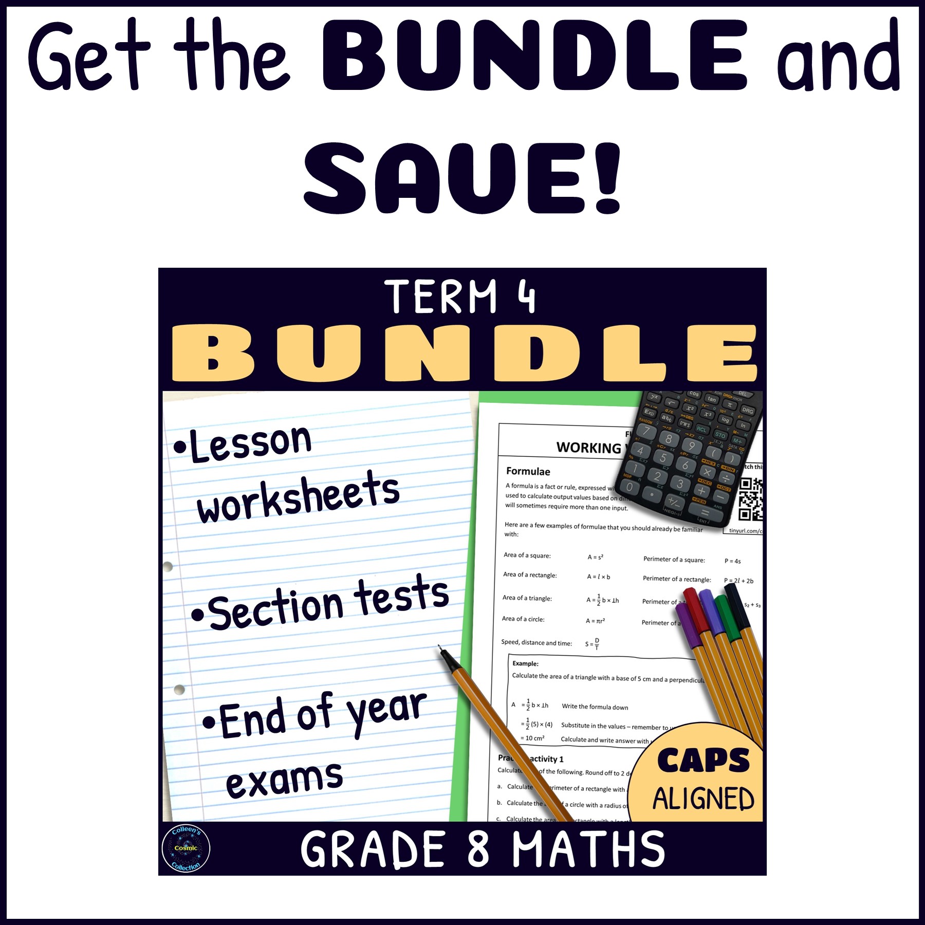 Grade 8 Maths Term 4 Probability Section BUNDLE - CAPS | Made By Teachers