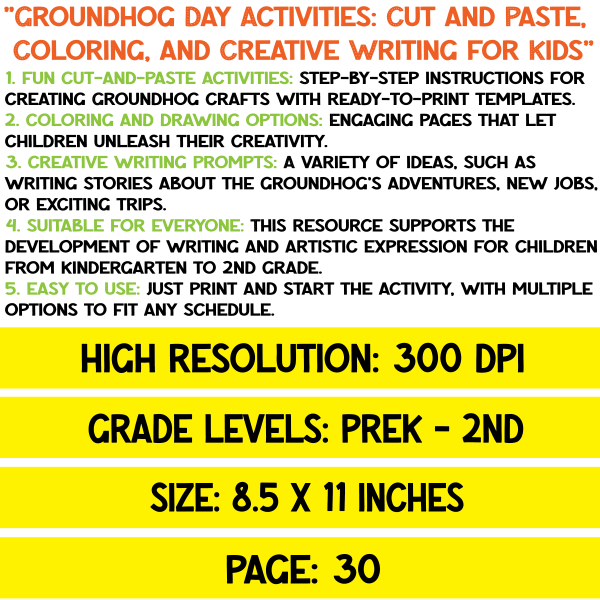 Groundhogs Day Activities | Groundhog Day Craft & Writing for ...