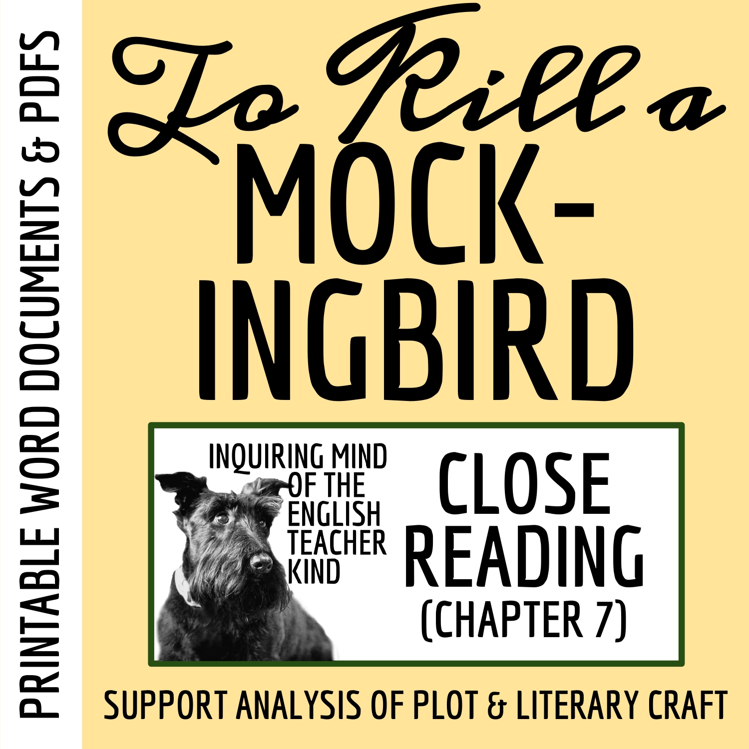 To Kill a Mockingbird Chapter 7 Close Reading Analysis Worksheet