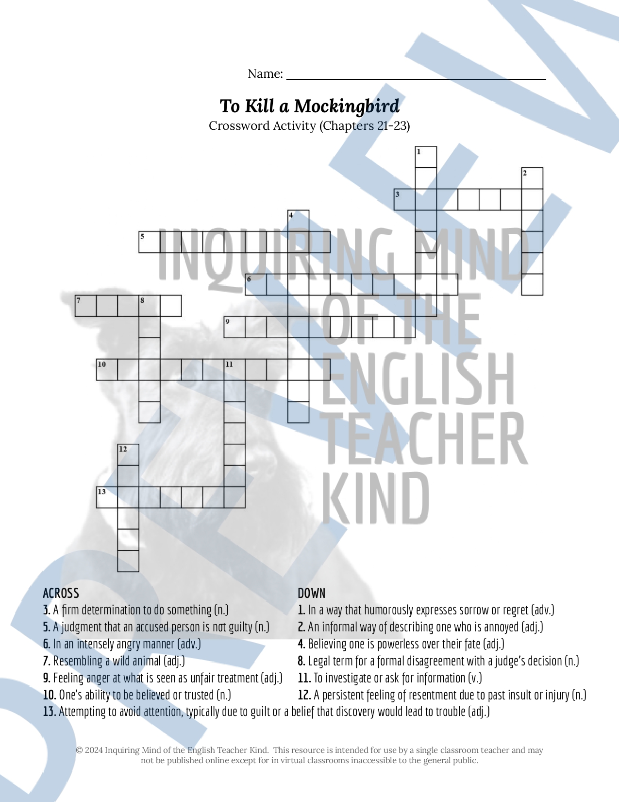 To Kill a Mockingbird Chapters 21-23 Quizzes, Inference Worksheets, and ...