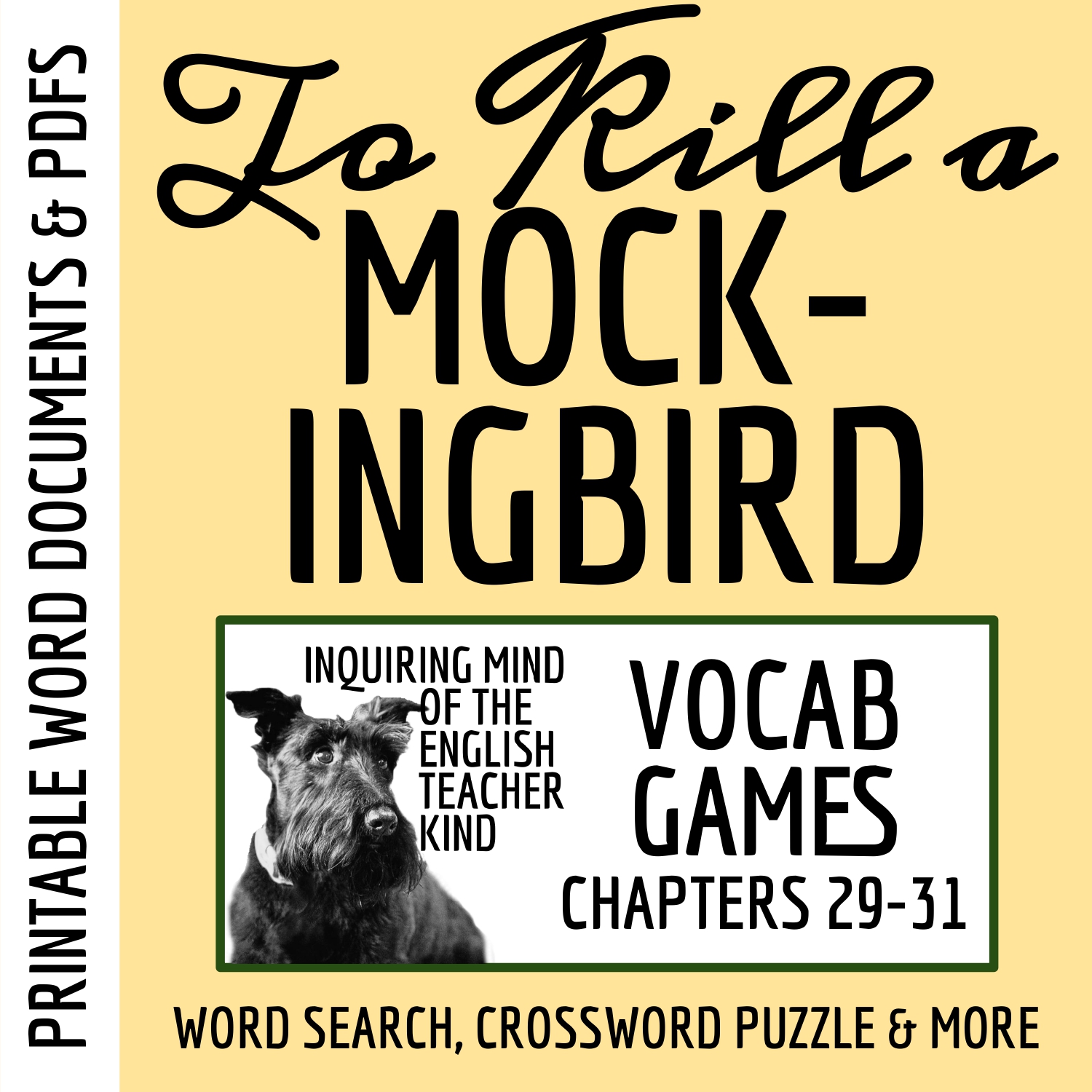 To Kill a Mockingbird Chapters 29 through 31 Vocabulary Games and Activities