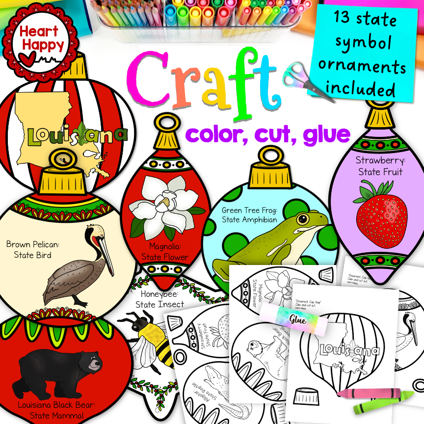 Louisiana State Symbols | Christmas Ornament Crafts