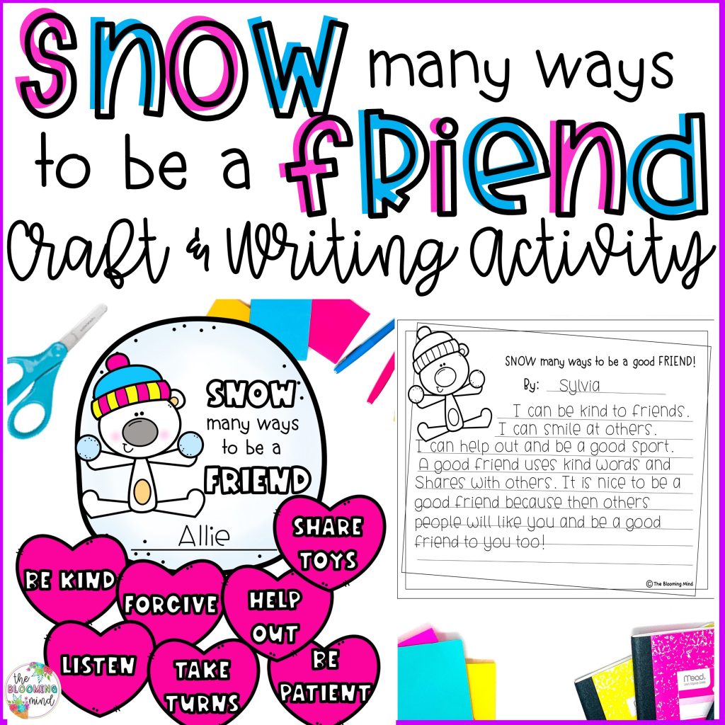 How To Be A Good Friend Craft and Writing Activity for Social Emotional ...