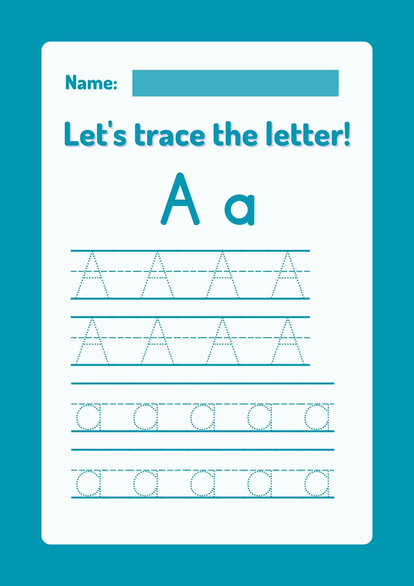 Alphabet Handwriting Practice | Writing Letters Tracing and Print Worksheets