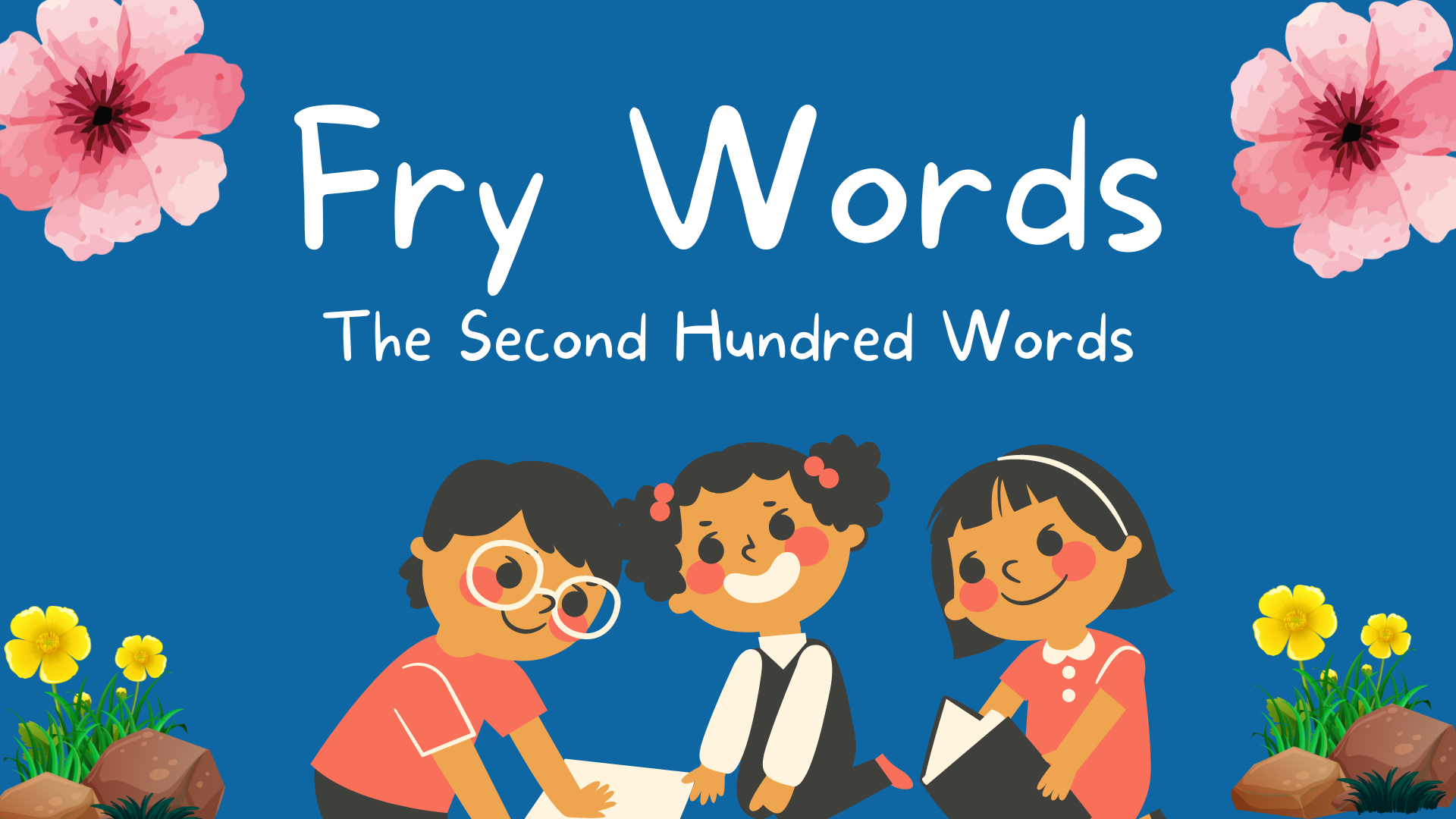 Blue and White Fry Words Second Hundred Sight Words Presentation