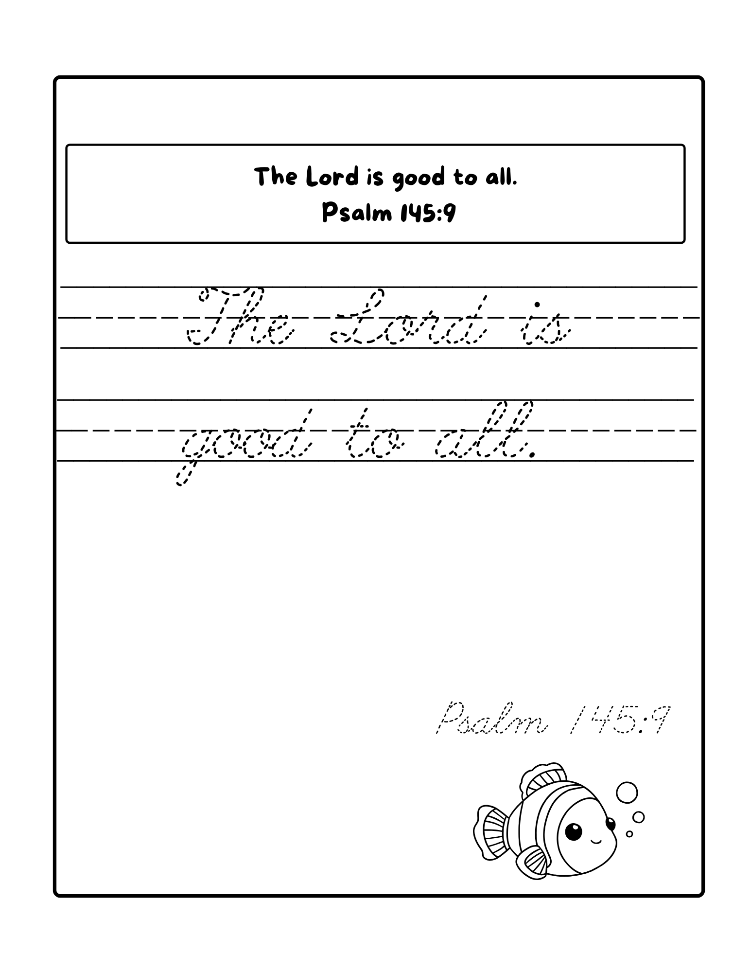 Bible Verses Tracing in Cursive
