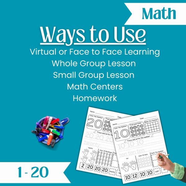 Number One Math Program Number Recognition Worksheets, Numbers 1-20 Math Activities, Printable ...