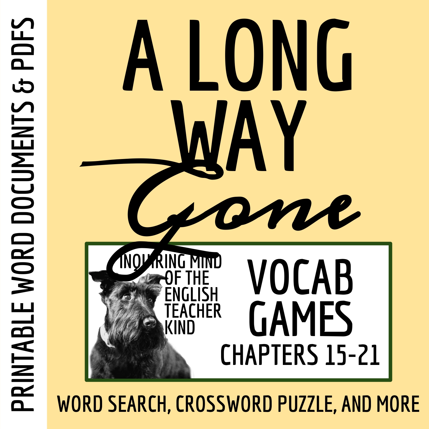 A Long Way Gone by Ishmael Beah Chapters 15 through 21 Vocabulary Games
