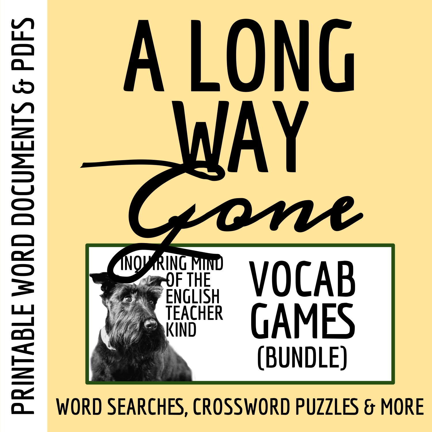 A Long Way Gone by Ishmael Beah Vocabulary Games for High School Bundle